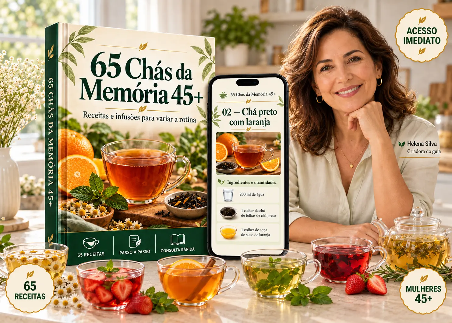 65 Chás da Memória 45+ com Helena Silva, criadora do guia
